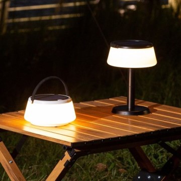 Zuma Line - Lámpara solar recargable y regulable LED/2,2W/2000mAh IP44 negro