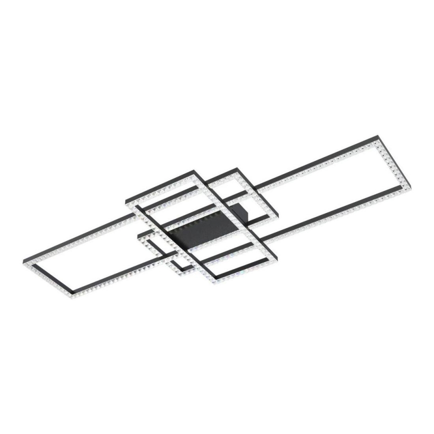 Zuma Line - LED Plafón de cristal regulable LED/52W/230V 2700-6000K negro + control remoto