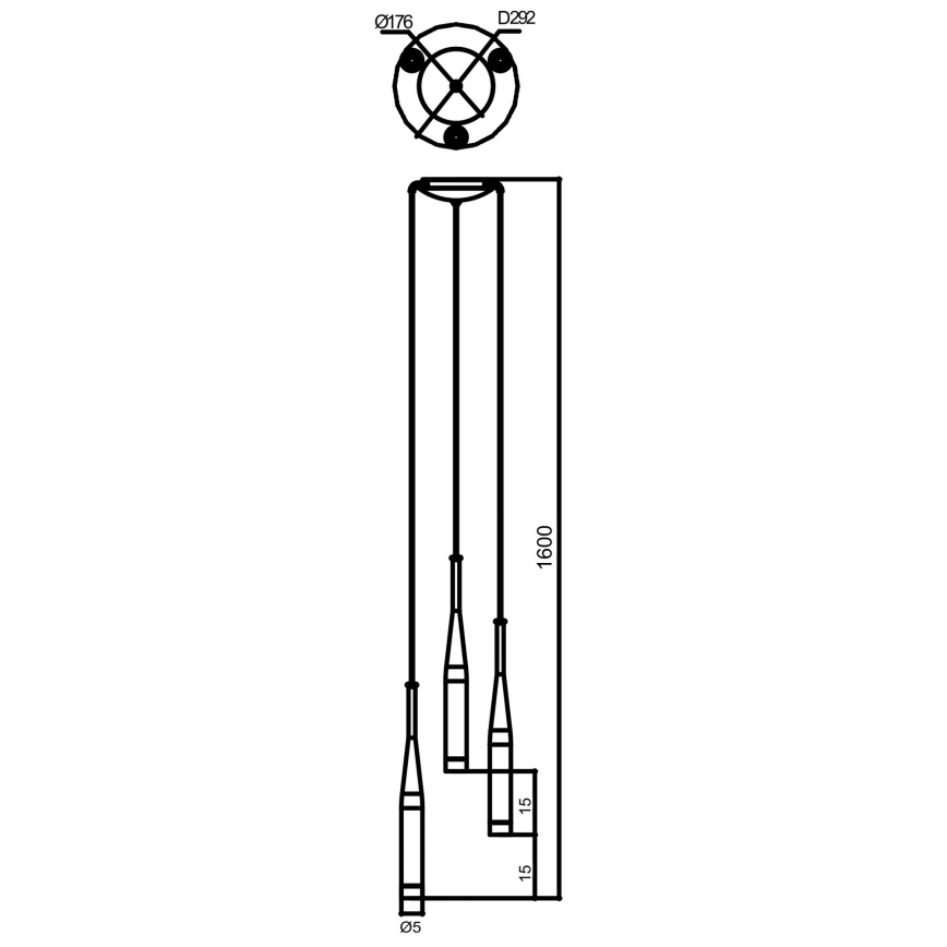 Zuma Line - Lámpara de araña de cable 3xG9/40W/230V