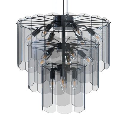 Zuma Line - Lámpara colgante 14xE14/40W/230V negro