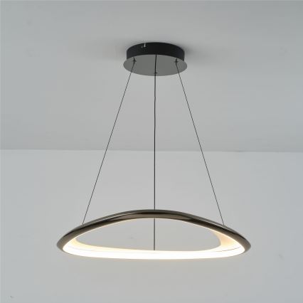 Zuma Line - Lámpara de araña LED regulable LED/34W/230V 3000K negro cromo brillante