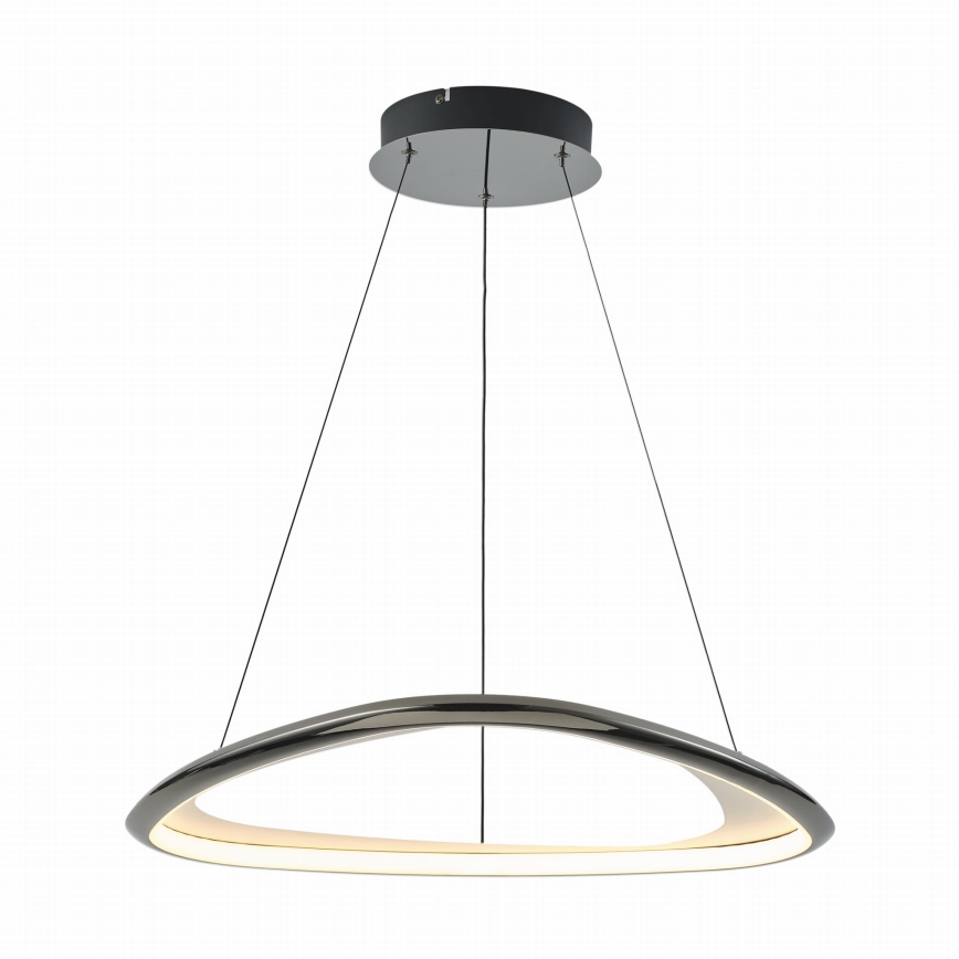 Zuma Line - Lámpara de araña LED regulable LED/34W/230V 3000K negro cromo brillante