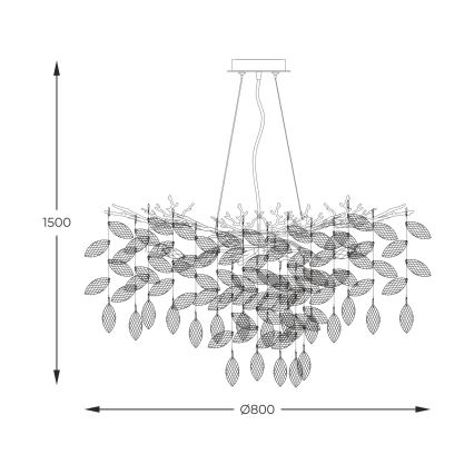 Zuma Line - Lámpara colgante 10xG9/3,5W/230V cromo brillante