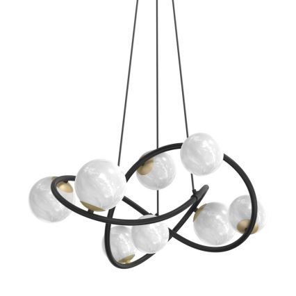 Zuma Line - Lámpara colgante 8xG9/3,5W/230V negro