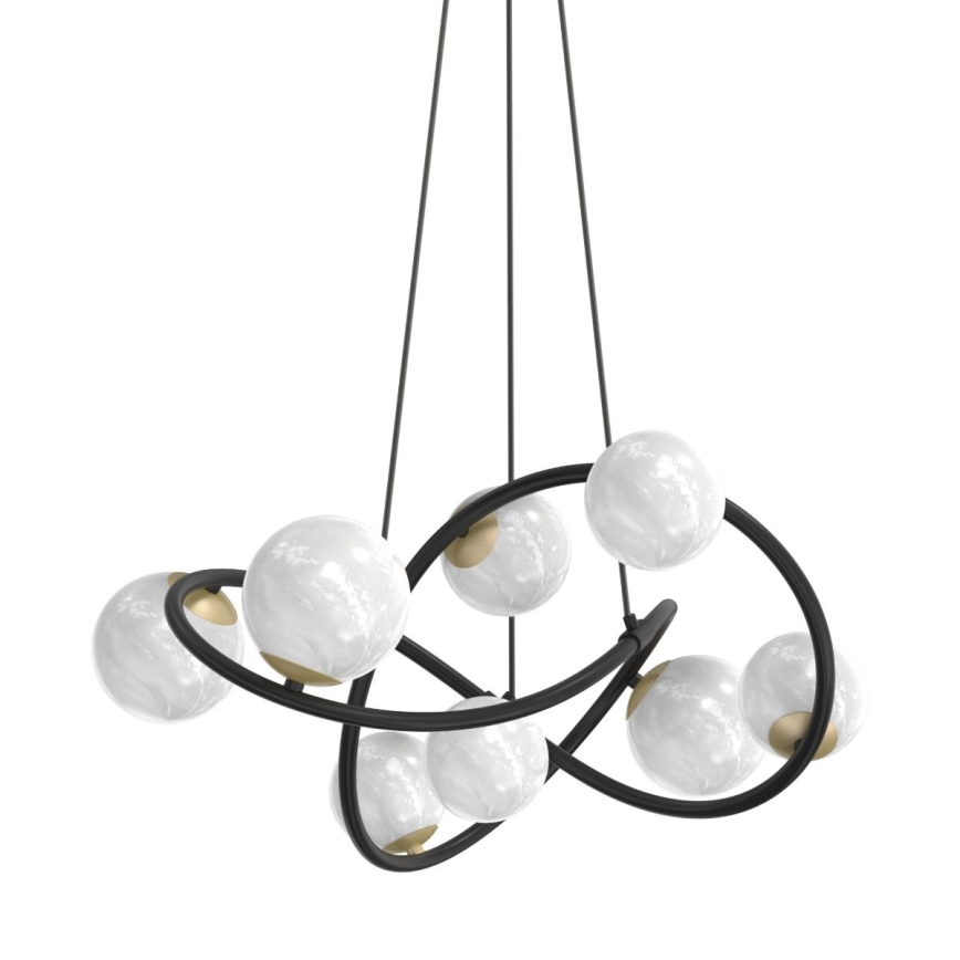 Zuma Line - Lámpara colgante 8xG9/3,5W/230V negro