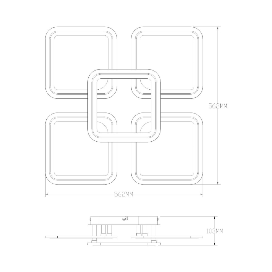 Zuma Line - Plafón LED regulable LED/55W/230V 3000-6000K blanco + control remoto