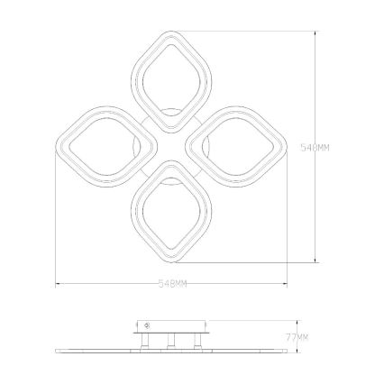 Zuma Line - Plafón LED regulable LED/30W/230V 3000-6000K blanco + control remoto