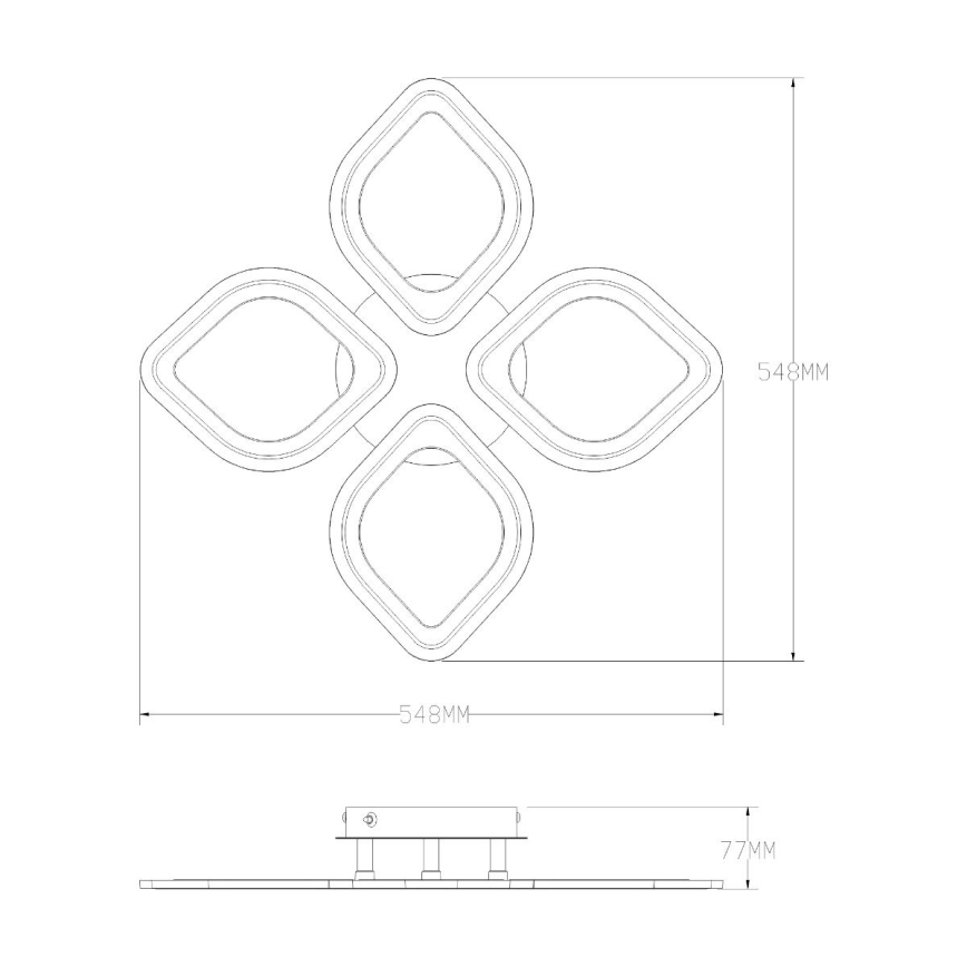 Zuma Line - Plafón LED regulable LED/30W/230V 3000-6000K blanco + control remoto