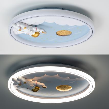 Línea Zuma - Plafón LED regulable para niños LED/42W/230V 3000/5700K astronauta