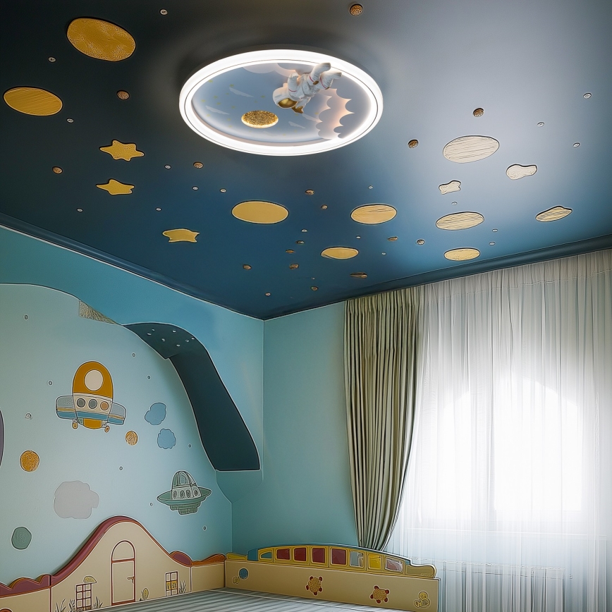 Línea Zuma - Plafón LED regulable para niños LED/42W/230V 3000/5700K astronauta