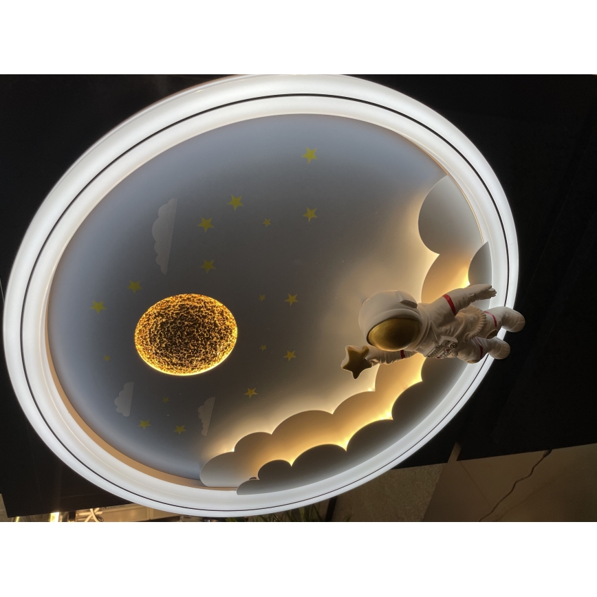 Línea Zuma - Plafón LED regulable para niños LED/42W/230V 3000/5700K astronauta