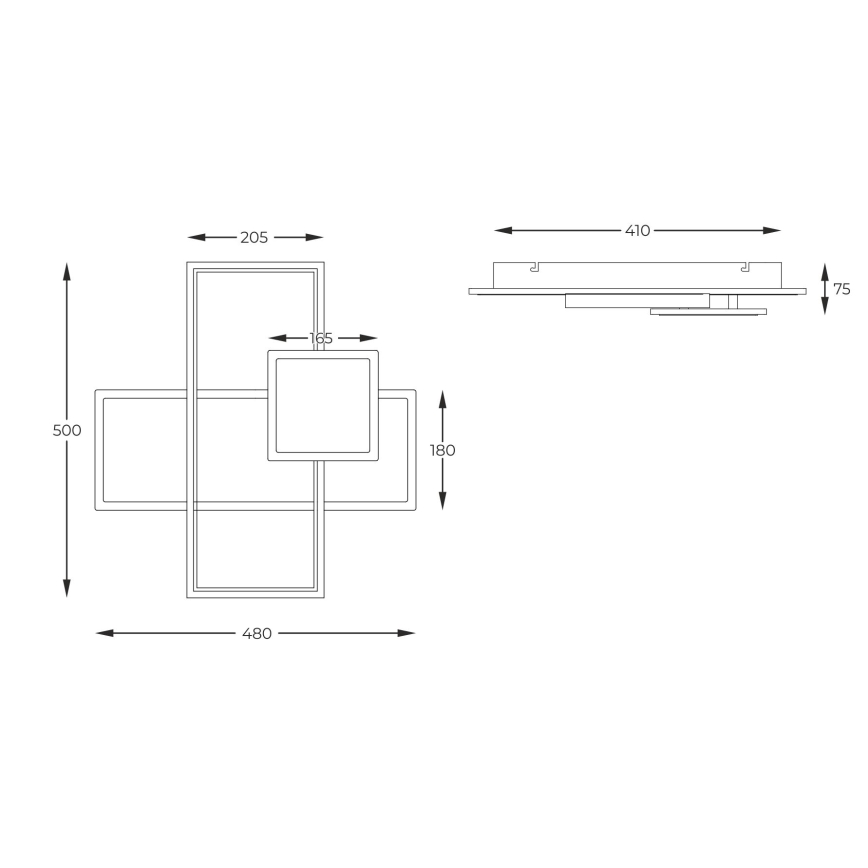 Zuma Line - Plafón LED regulable LED/46W/230V dorado