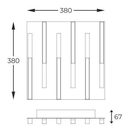 Zuma Line - Plafón LED regulable LED/26W/230V