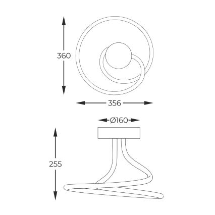 Zuma Line - Lámpara de techo LED regulable LED/26W/230V negro