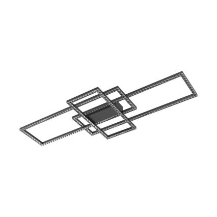 Zuma Line - LED Plafón de cristal regulable LED/52W/230V 2700-6000K negro + control remoto