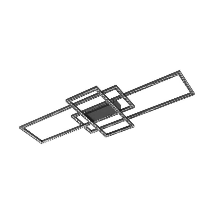 Zuma Line - LED Plafón de cristal regulable LED/52W/230V 2700-6000K negro + control remoto