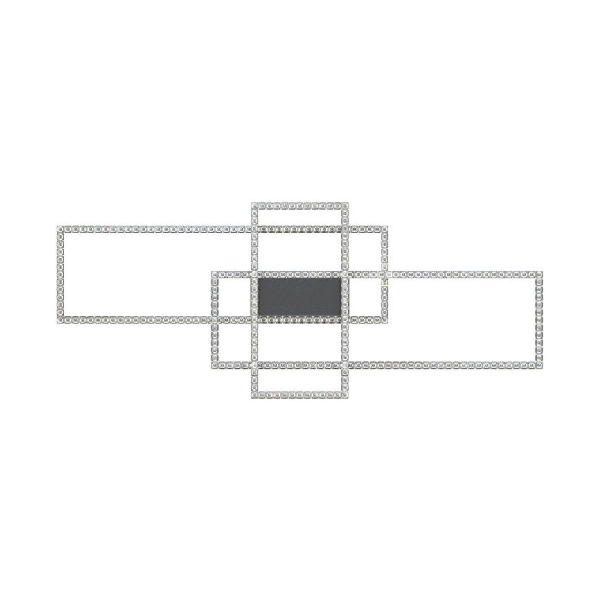 Zuma Line - LED Plafón de cristal regulable LED/52W/230V 2700-6000K negro + control remoto