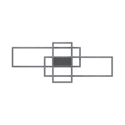 Zuma Line - LED Plafón de cristal regulable LED/52W/230V 2700-6000K negro + control remoto