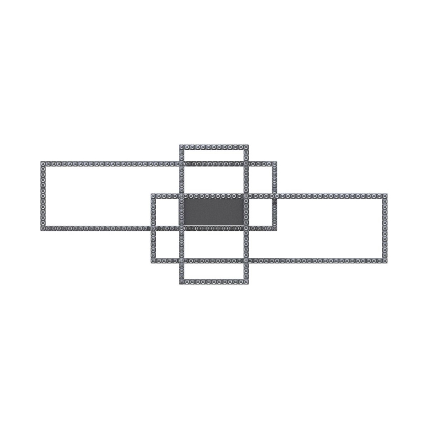 Zuma Line - LED Plafón de cristal regulable LED/52W/230V 2700-6000K negro + control remoto