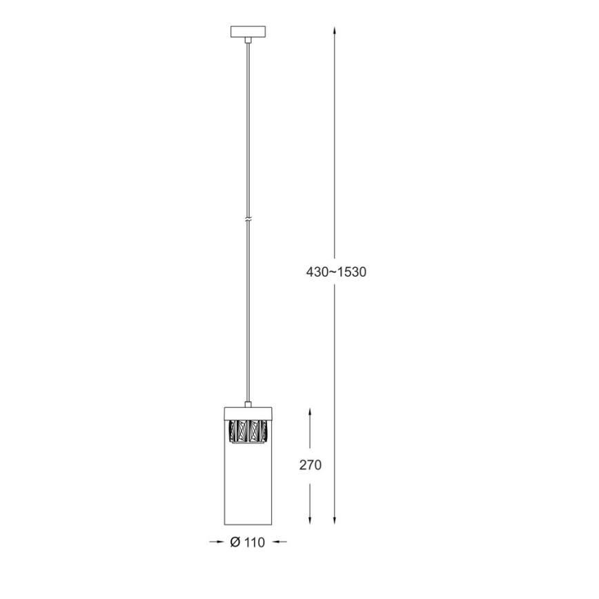 Zuma Line - Lámpara de araña de cristal de cable 1xG9/28W/230V