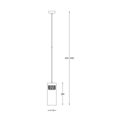 Zuma Line - Lámpara de araña de cristal de cable 1xG9/28W/230V