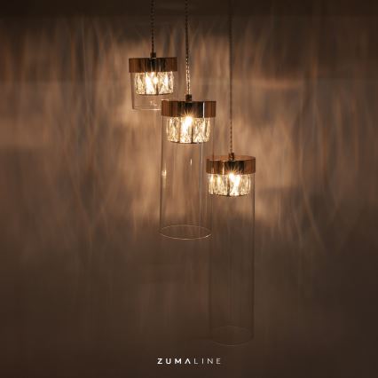 Zuma Line - Lámpara colgante de cristal 3xG9/28W/230V