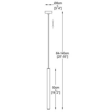 Zuma Line - Lámpara LED colgante LED/5W/230V negro cromo brillante