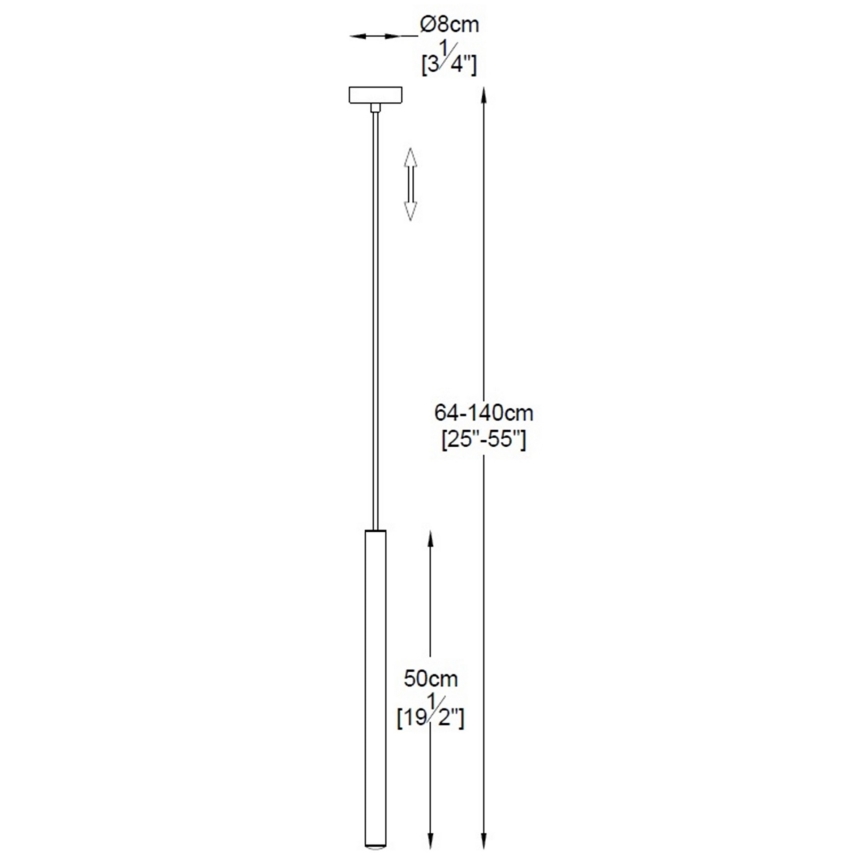 Zuma Line - Lámpara LED colgante LED/5W/230V negro cromo brillante
