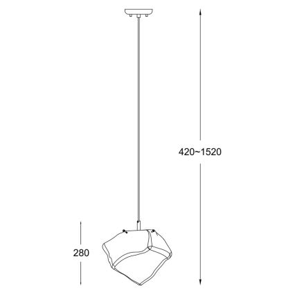 Zuma Line - Lámpara de araña de cable 1xE27/40W/230V