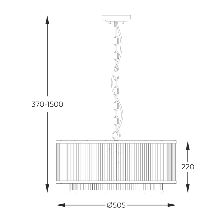 Zuma Line - Lámpara colgante con cadena 6xE14/60W/230V negro
