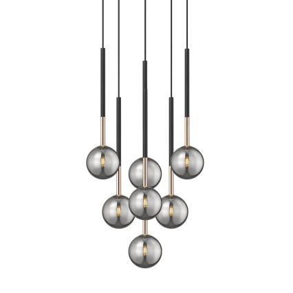 Zuma Line - Lámpara colgante 7xG9/4W/230V negro