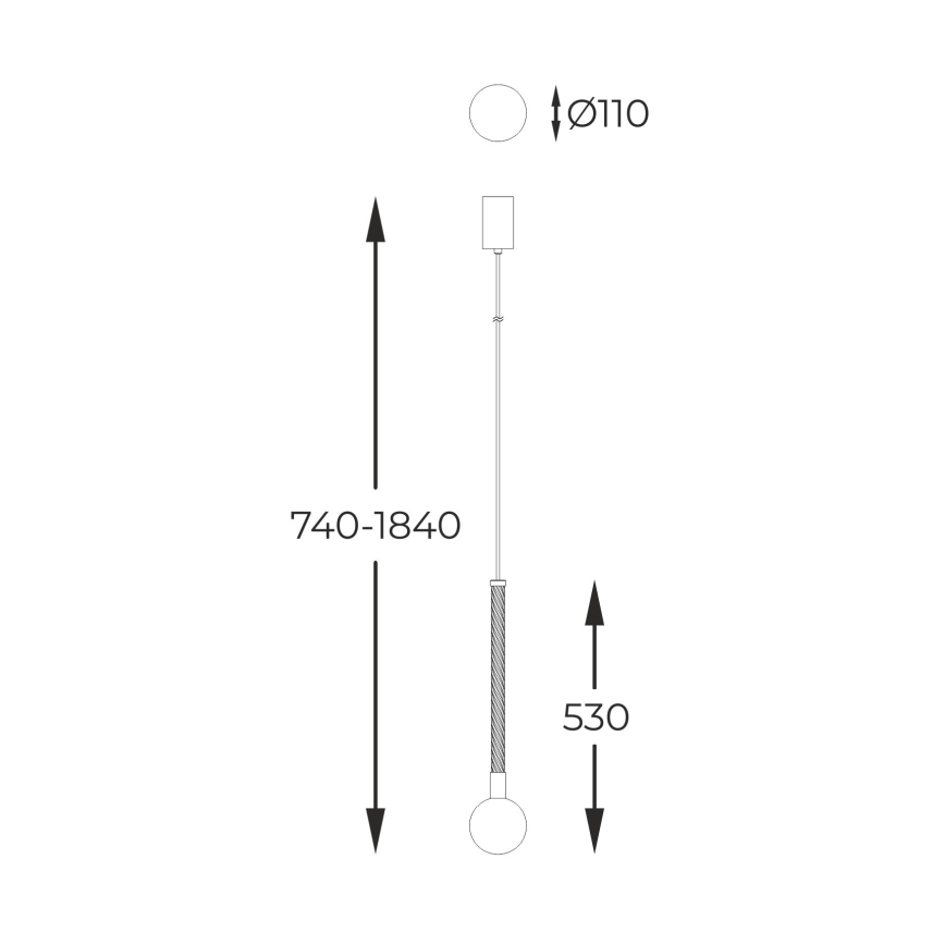 Zuma Line - Lámpara colgante 1xG9/6W/230V latón