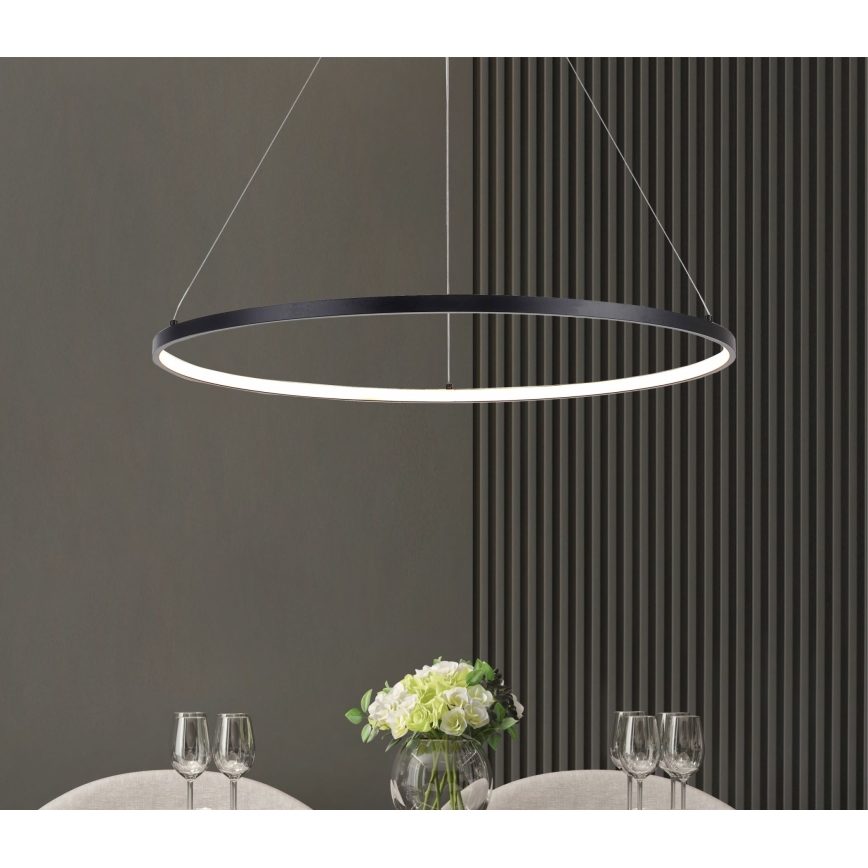 Zuma Line - Lámpara LED colgante LED/32W/230V 3000/4000/6000K diá. 60 cm negro