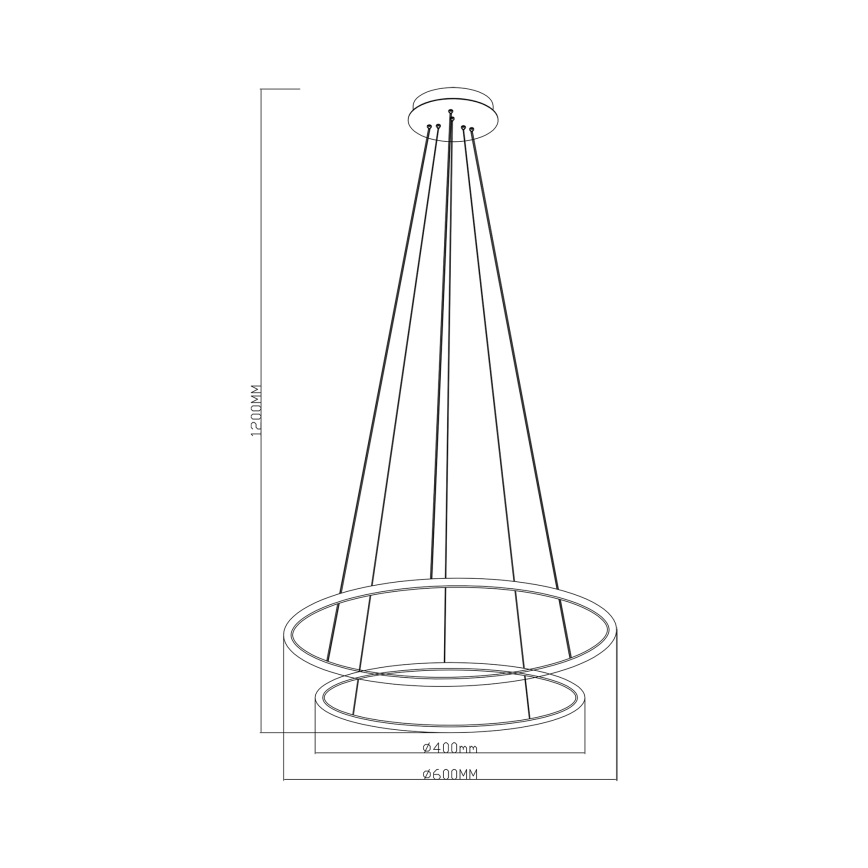 Zuma Line - Lámpara LED colgante LED/40W/230V negro