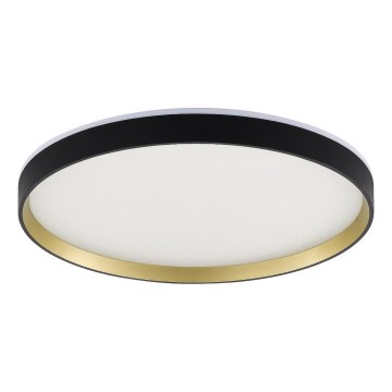 Zuma Line - Plafón de baño LED RGBW regulable LED/32W/230V + LED/8W 3000-6000K IP44 negro/dorado + mando a distancia