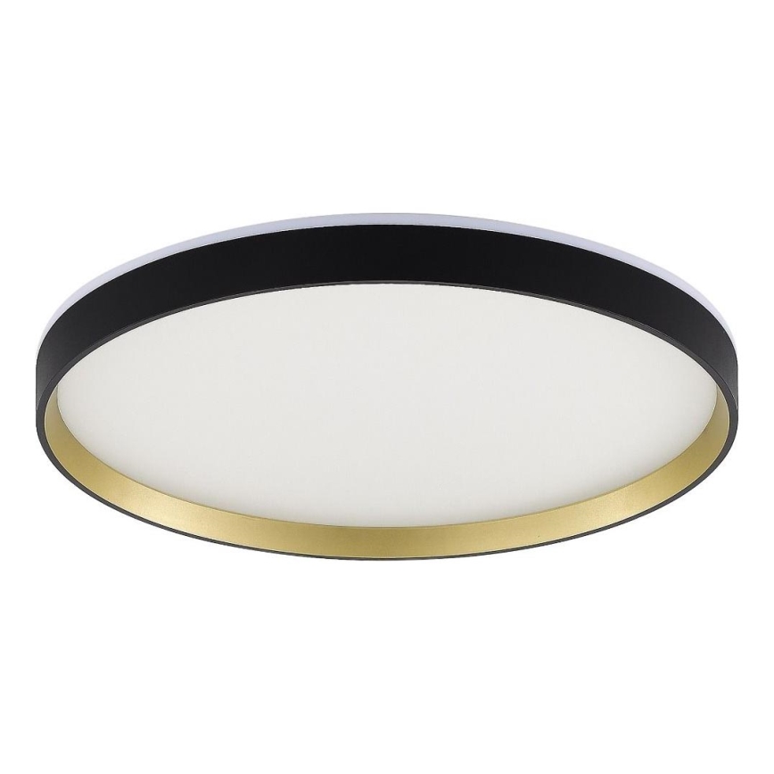 Zuma Line - Plafón de baño LED RGBW regulable LED/32W/230V + LED/8W 3000-6000K IP44 negro/dorado + mando a distancia