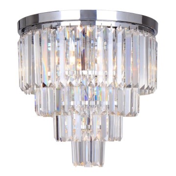 Zuma Line - Plafón de cristal 5xE14/40W/230V cromo brillante