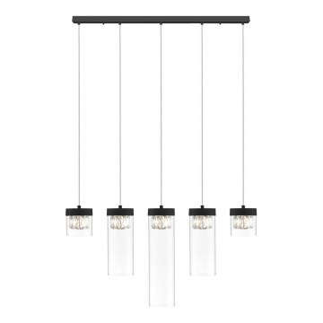 Zuma Line - Plafón de cristal sobre cable 5xG9/28W/230V