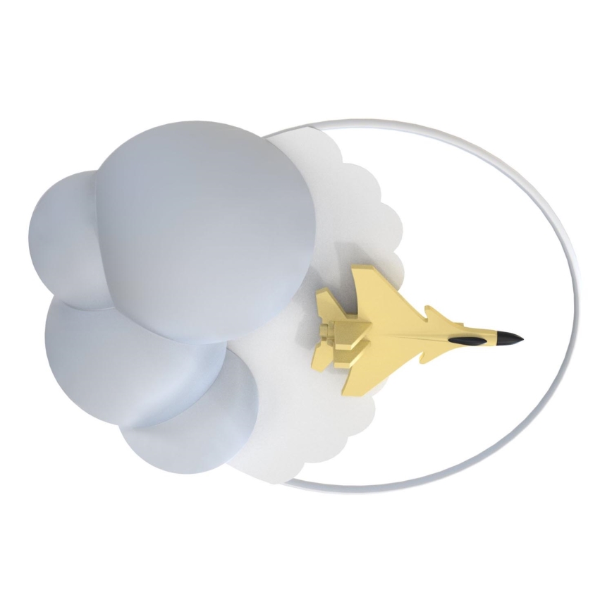 Zuma Line - Plafón infantil LED regulable LED/37W/230V cohete espacial