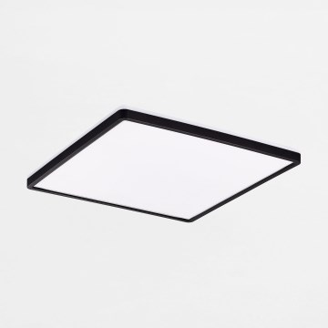 Zuma Line - Plafón LED regulable LED/38W/230V + LED/12W 3000/4000/5500K 40x40 cm negro