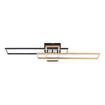 Zuma Line - Plafón LED regulable LED/55W/230V 3000-6000K negro/dorado + control remoto