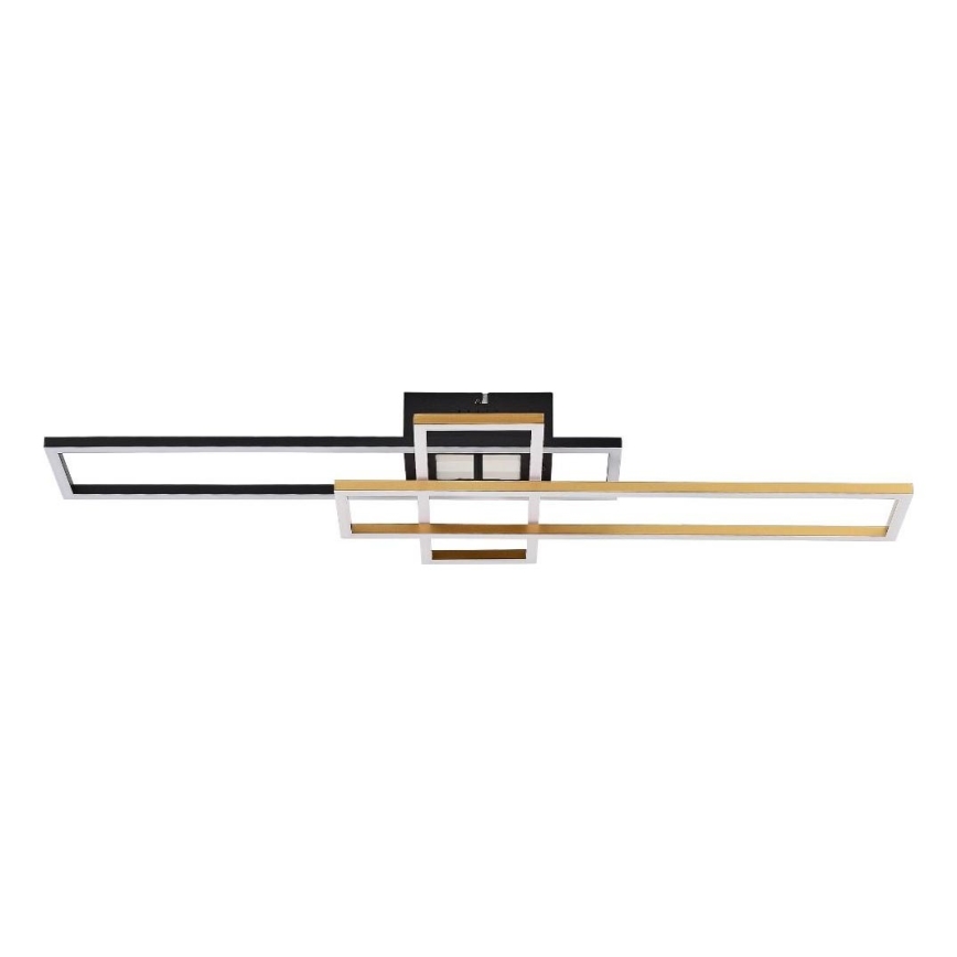 Zuma Line - Plafón LED regulable LED/55W/230V 3000-6000K negro/dorado + control remoto