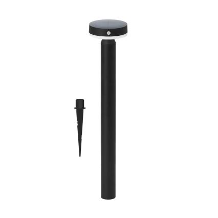 Zuma Line - Lámpara solar LED con sensor de movimiento y crepuscular LED/4,5W/2000 mAh IP44 negro