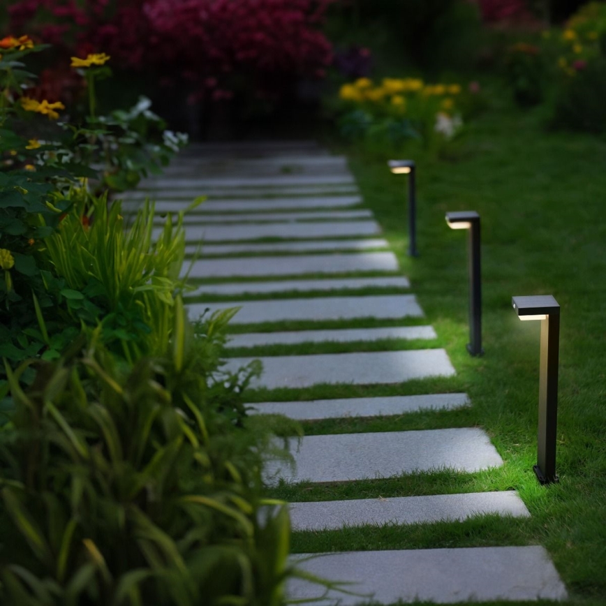 Zuma Line - Lámpara solar LED con sensor de movimiento y crepuscular LED/4,5W/2000 mAh IP44 negro