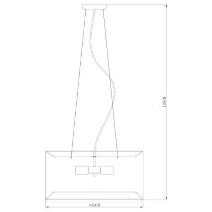 Zuma Line - Lámpara de araña de cable 4xE27/60W/230V negro