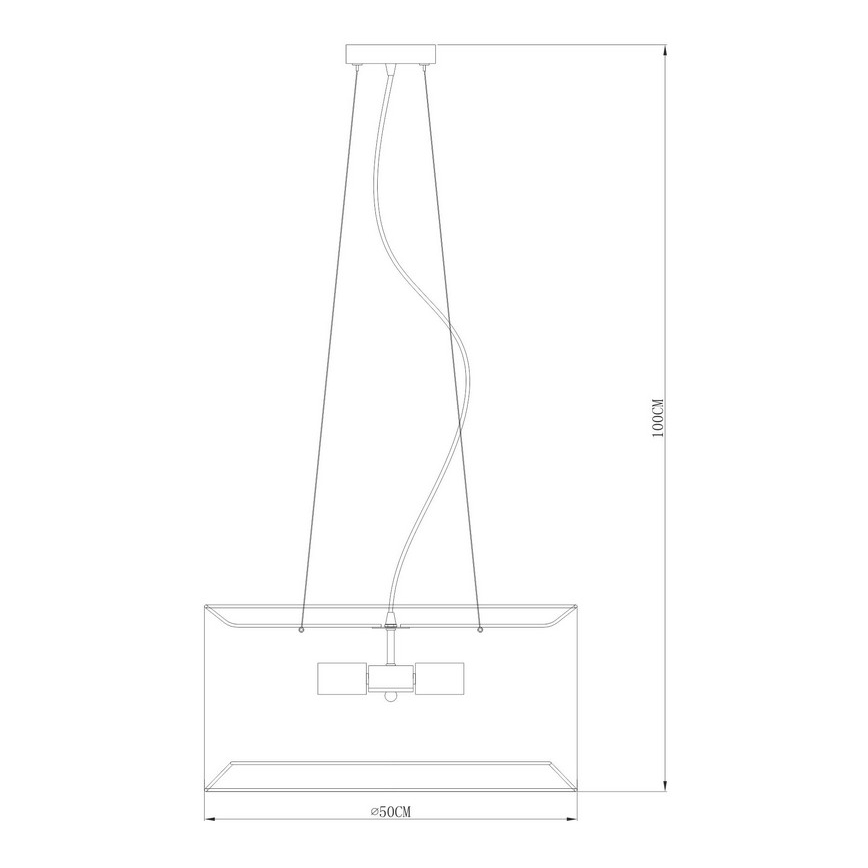Zuma Line - Lámpara de araña de cable 4xE27/60W/230V negro