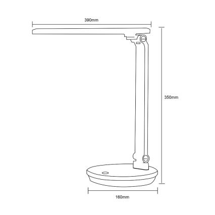 Zuma Line - Lámpara de mesa LED LED/5W/230V 3000-6000K negro