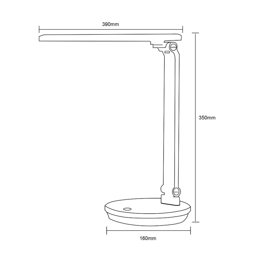 Zuma Line - Lámpara de mesa LED LED/5W/230V 3000-6000K negro