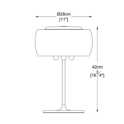 Zuma Line - Lámpara de mesa de cristal 3xG9/42W/230V