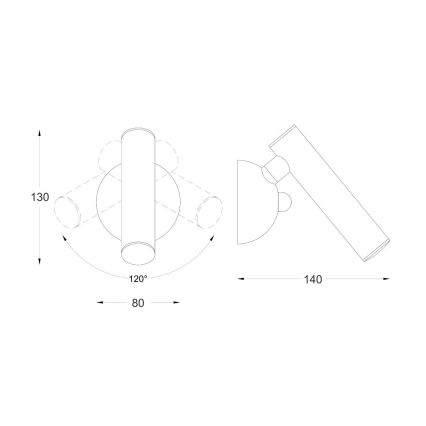 Zuma Line - Foco LED de pared LED/5W/230V dorado
